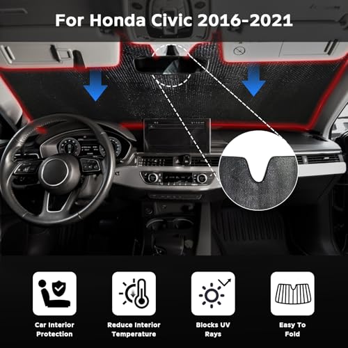 Car Windshield Sun Shade for Honda Civic 2016