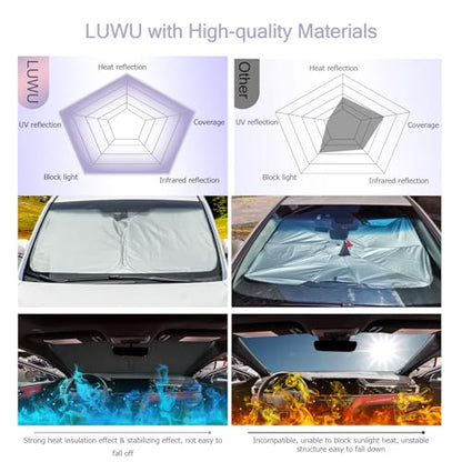 for 2025 2026 Toyota Camry Windshield Sun Shade Windshield Sunshades 2025 2026 Toyota Camry Accessories Sunshade Cover Block UV Ray Front Window Sunshade