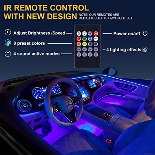 4PCS Car Interior LED Lights