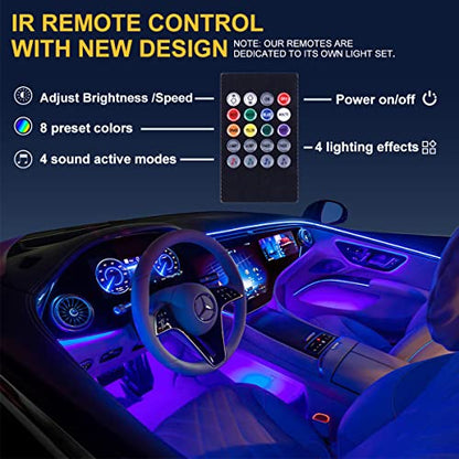 4PCS Car Interior LED Lights