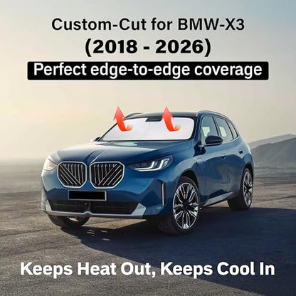 Windshield Sunshade Compatible for BMW X3 2018