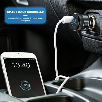 Bluetooth 6.0 FM Transmitter for Car Adapter with MP3 Player