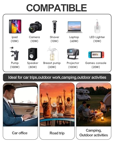 400W Car Power Inverter 12V to 110V AC｜24W+65W USB C