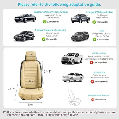 Universal Leather Car Seat Covers Full Set