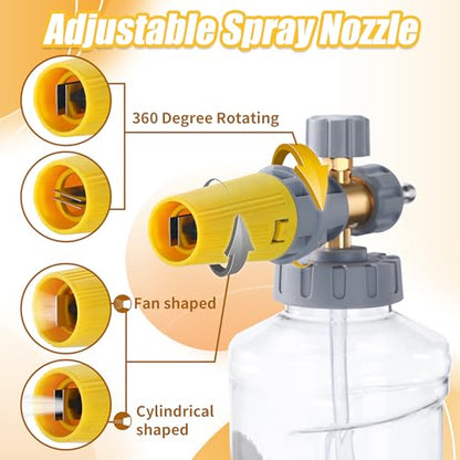 Pressure Washer Foam Cannon with Dual Connector