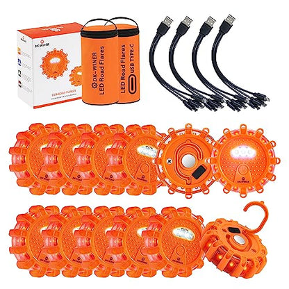 12 Pack LED Road Flares (12 Count (road flares))