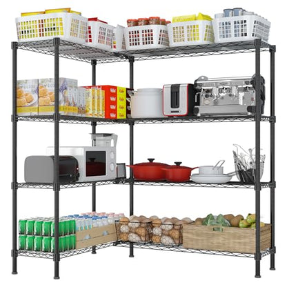 58" W Storage Shelves 1220LBS Heavy Duty Metal Shelving (4 Count)