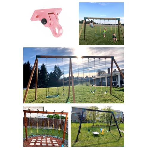 Heavy Duty Pink Swing Hangers Screws Bolts Included Over 5000 lb Capacity Playground Porch Yoga Seat Trapeze Wooden Sets Indoor Outdoor (4 Count)