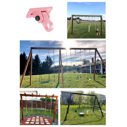 Heavy Duty Pink Swing Hangers Screws Bolts Included Over 5000 lb Capacity Playground Porch Yoga Seat Trapeze Wooden Sets Indoor Outdoor (4 Count)