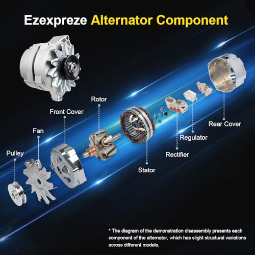 New 1 Wire Self Exciting Alternator High Output 120A compatible with Pontiac Buick Cadillac Chevy GM 350 SBC BBC 10SI Replacement#7127SEN