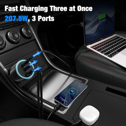 140W USB C Car Charger Super Fast Charging for iPhone 17