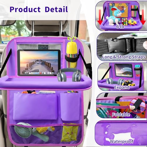 Car Seat Back Organizer Table Tray (2 Count)