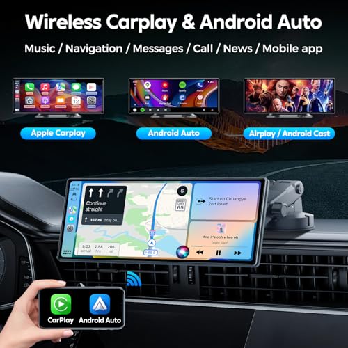 10.26" Wireless Apple Carplay Screen for Car
