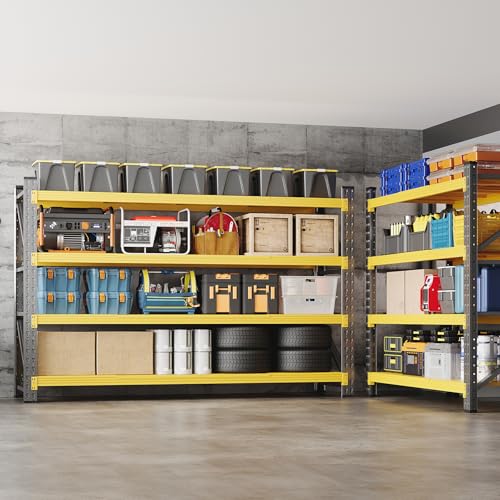 71" W Storage Shelves 5000lbs Garage Metal Shelving Heavy Duty Garage Shelves Adjustable Storage Shelves for Industrial