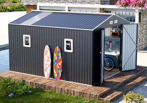 10x10 FT Metal Outdoor Storage Shed