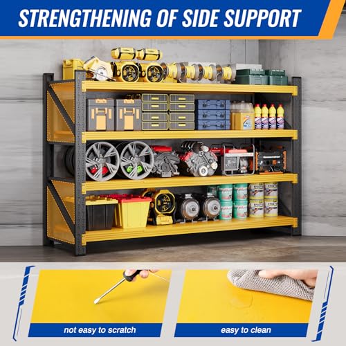 71" W Storage Shelves 5000lbs Garage Metal Shelving Heavy Duty Garage Shelves Adjustable Storage Shelves for Industrial
