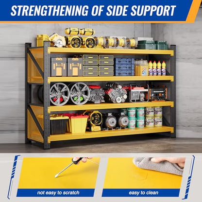 71" W Storage Shelves 5000lbs Garage Metal Shelving Heavy Duty Garage Shelves Adjustable Storage Shelves for Industrial