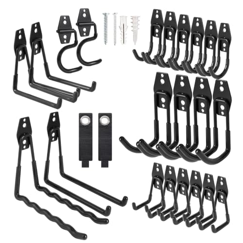 24 Pack Heavy Duty Garage Hooks Wall Mount Utility Hooks for Garage Storage (24 Count)