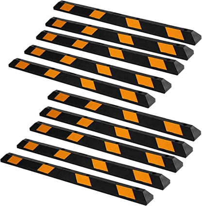 Parking Stopper for Garage Heavy Duty Rubber Parking Curb Stops 72” Garage Parking Stops 10