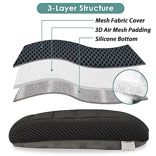 17.7"L×16.9"W ×3"H Car Booster Seat Cushion Raise Height for Short People