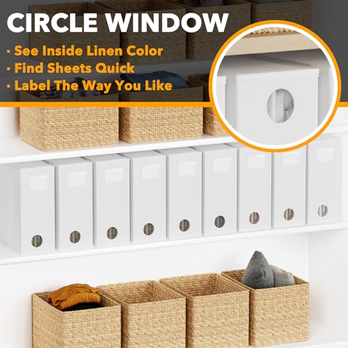 9 Pack Bed Sheet Organizers and Storage (9 Count)