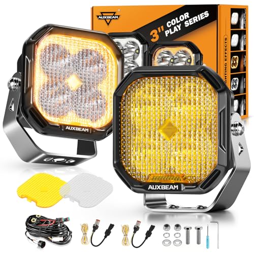 Color Play Series 3 Inch LED Pods Off Road Cube Lights (2 Count)