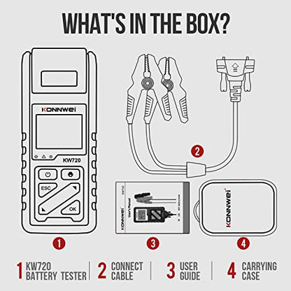 KW720 Car Battery Tester 6V 12V 24V W