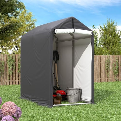 Outdoor Storage Shed 6 x 3Ft Heavy Duty Portable Storage Shelter with Roll