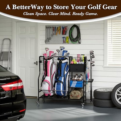 Golf Bag Organizer for Garage