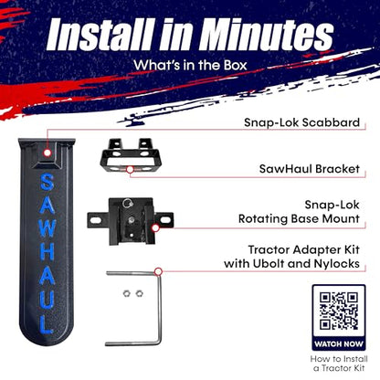 Snap Lok Universal Chainsaw Carrier Kit for Tractors and Skid Steers