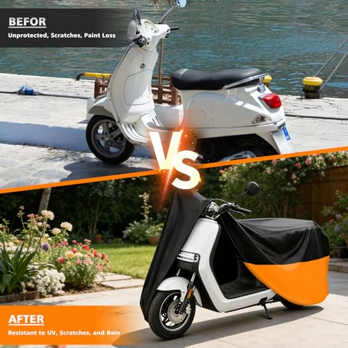 Moped Cover Scooter Cover Waterproof Outdoor Vespa Cover Small Scooter Cover Moped Accessory for Honda 50cc Motorcycles