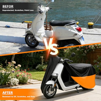 Moped Cover Scooter Cover Waterproof Outdoor Vespa Cover Small Scooter Cover Moped Accessory for Honda 50cc Motorcycles