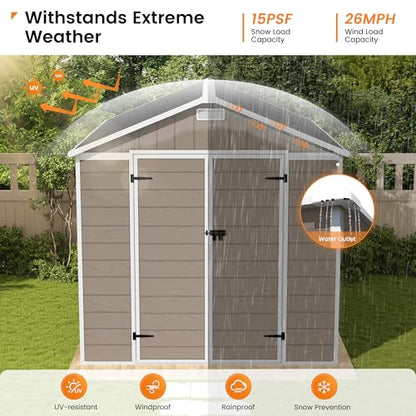 Outdoor Resin Storage 8x10 FT Shed