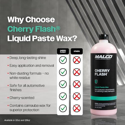 Cherry Flash Automotive Liquid Paste Wax for Hand Waxing (32 Fl Oz)