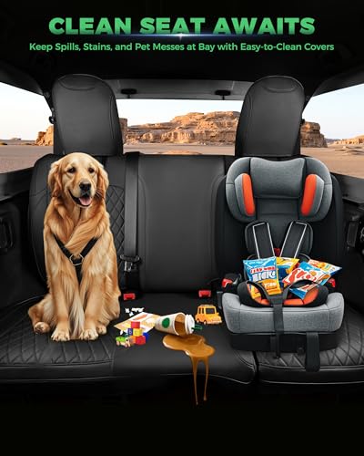 for Jeep Wrangler Leather Custom Car Seat Covers Full Set 4 Door