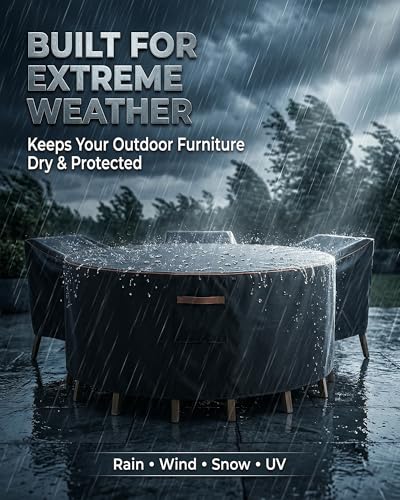 Round Outdoor Patio Furniture Cover