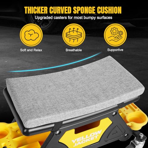 Rolling Mechanic Seat with Drawer & Trays