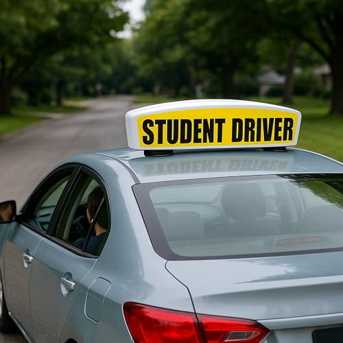Student Driver Magnetic Sign for Car Top