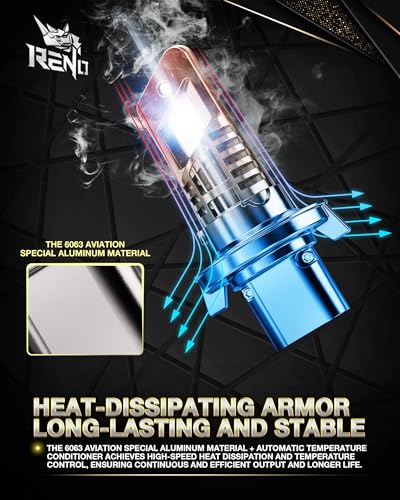 H13 Bulb 9008 Fog Bulb 800% Brighter High Speed Fan 6500K (2 Count)