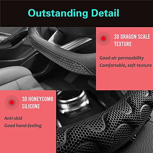 D Shaped Steering Wheel Cover Great Grip 14.5