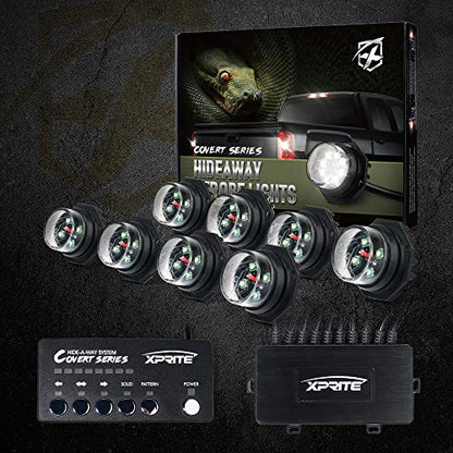 White LED Hideaway Strobe Lights Kit (8 Count)