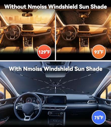 Windshield Sun Shade Umbrella [Vinyl Coating Heat Shield] Fit for Rogue 2008