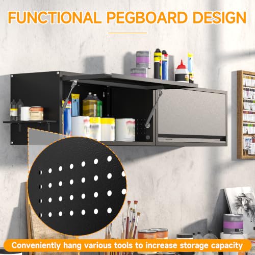 Metal Garage Wall Cabinet with Doors Side with Holes