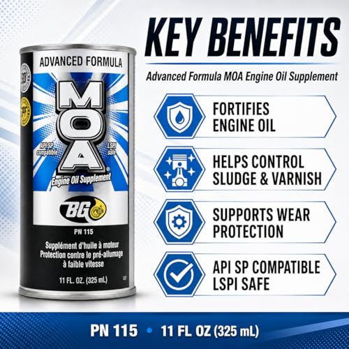 BG Advanced Formula MOA PN 115 Motor Oil Additive (11 Fl Oz)