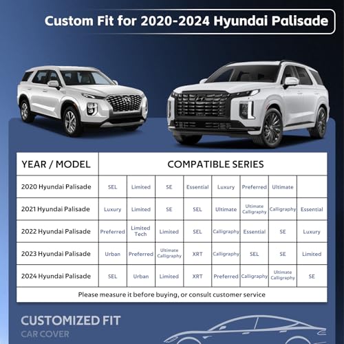10 Layers SUV Car Cover Custom Fit for Hyundai Palisade