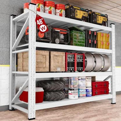 Set of 2 48" Wide Heavy Duty Garage Shelving Units