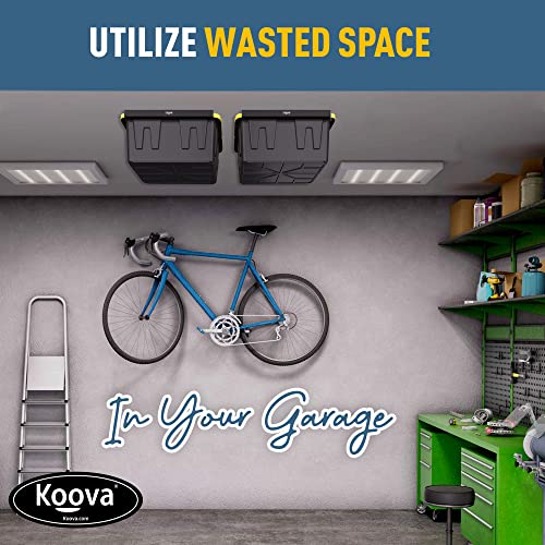 Heavy Duty Overhead Garage Storage Rack for 2 Bins. Adjustable Width