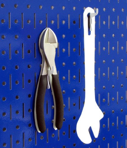 Pegboard Organizer 4 ft. Metal Pegboard Standard Tool Storage Kit with Blue Toolboard and Black Accessories