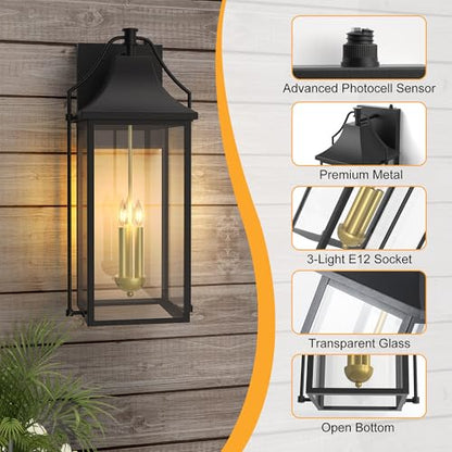 25IN Dusk to Dawn Outdoor Light Lighting