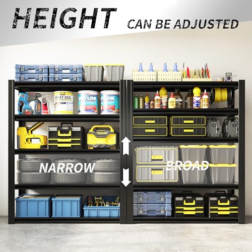 72" H Garage Shelving 2500 LBS Heavy Duty Storage Shelves